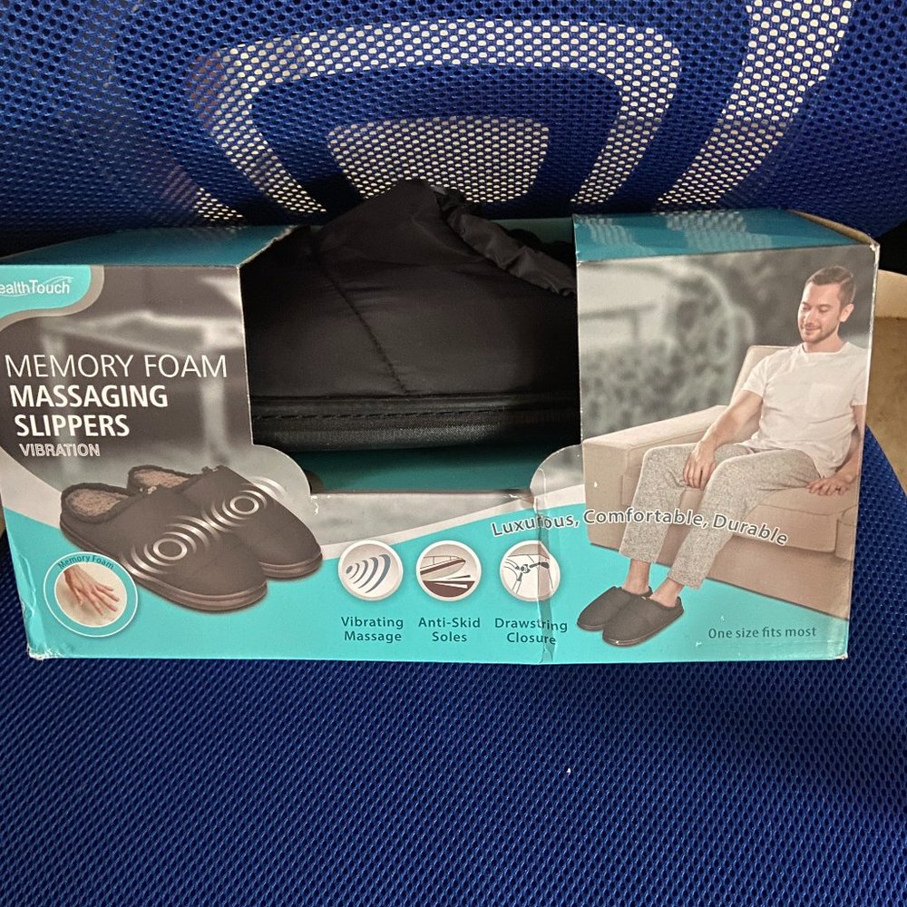 Memory Foam Massaging Mens Slippers Vibrating Slippers
